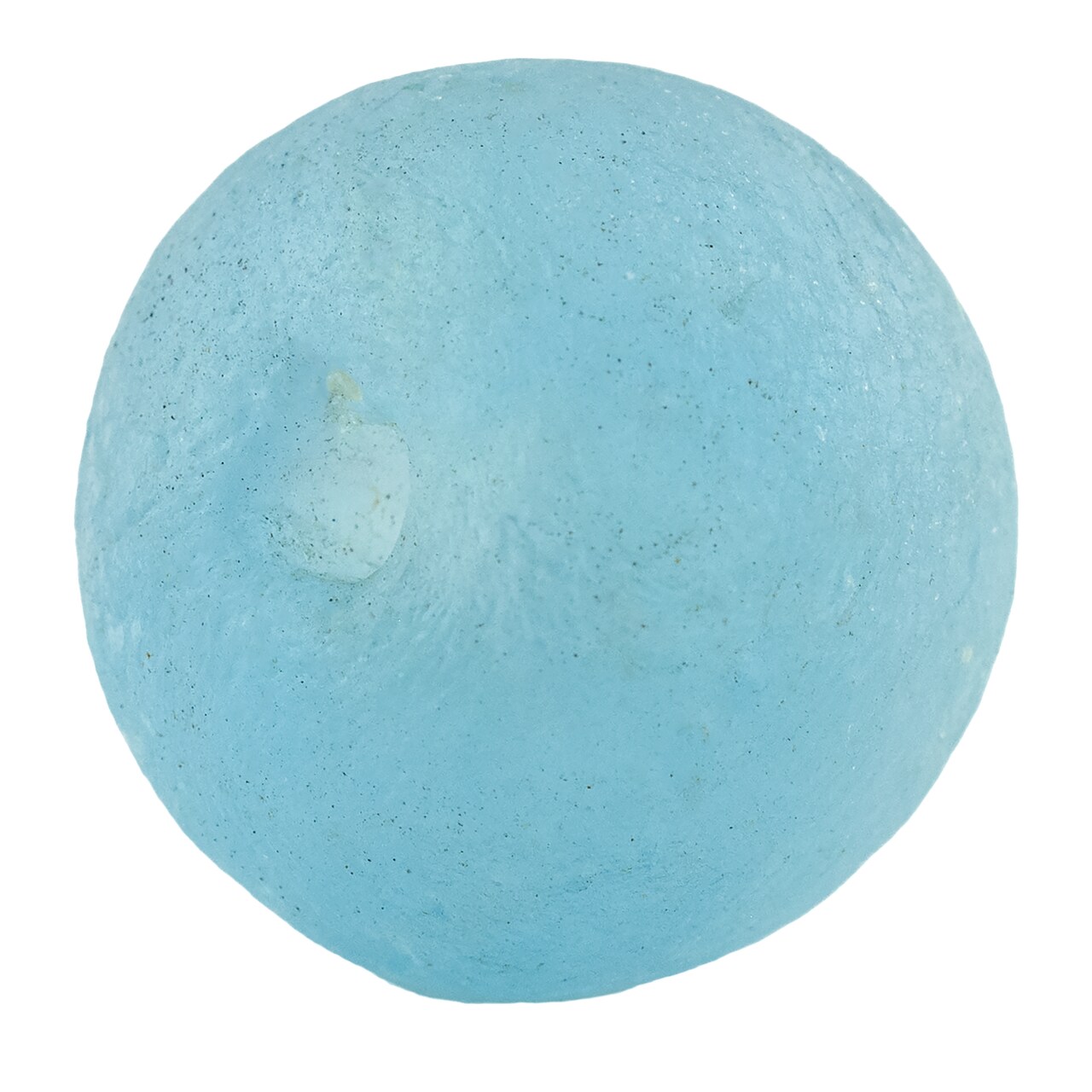 The Bead Chest Super Jumbo Clear Marine Recycled Glass Bead (33mm)